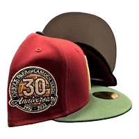 Baltimore Orioles Red and Green 30th Anniversary Patch Gray UV New Era 59FIFTY Fitted Hat