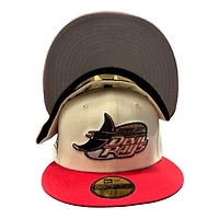 Tampa Bay Devil Rays Chrome and Red Tropicana Field Patch Gray UV New Era 59FIFTY Fitted Hat