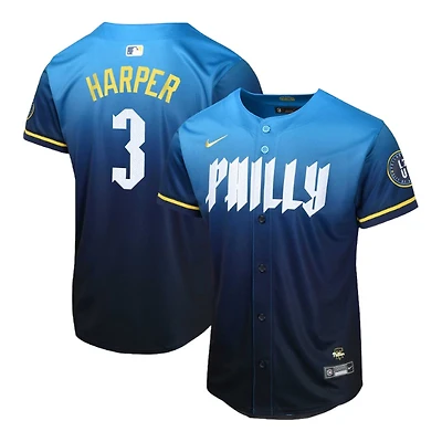 Youth Philadelphia Phillies Bryce Harper Blue Nike City Connect Limited Player Jersey