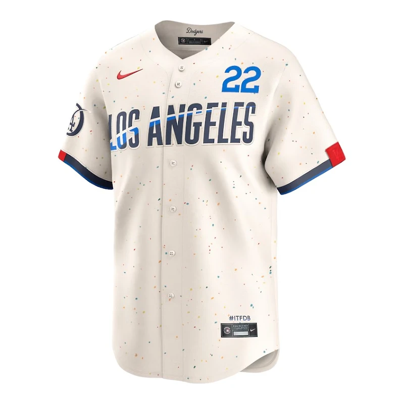 Los Angeles Dodgers Clayton Kershaw Cream 2024 City Connect Nike Limited Player Jersey