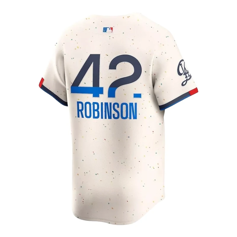 Los Angeles Dodgers Jackie Robinson Cream 2024 City Connect Nike Limited Player Jersey
