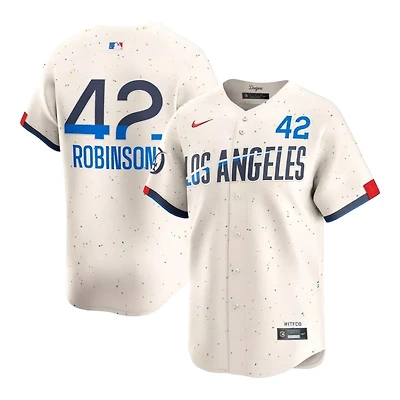 Los Angeles Dodgers Jackie Robinson Cream 2024 City Connect Nike Limited Player Jersey