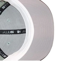 Boston Red Sox Jade and Brown Fenway Park Patch Gray UV New Era 59FIFTY Fitted Hat