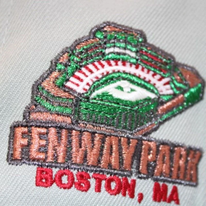 Boston Red Sox Jade and Brown Fenway Park Patch Gray UV New Era 59FIFTY Fitted Hat
