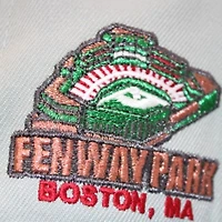 Boston Red Sox Jade and Brown Fenway Park Patch Gray UV New Era 59FIFTY Fitted Hat