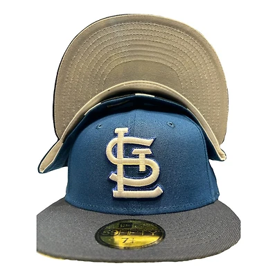 St. Louis Cardinals Blue and Black CG Aux Pack Part 2 Busch Stadium Patch Gray UV New Era 59FIFTY Fitted Hat