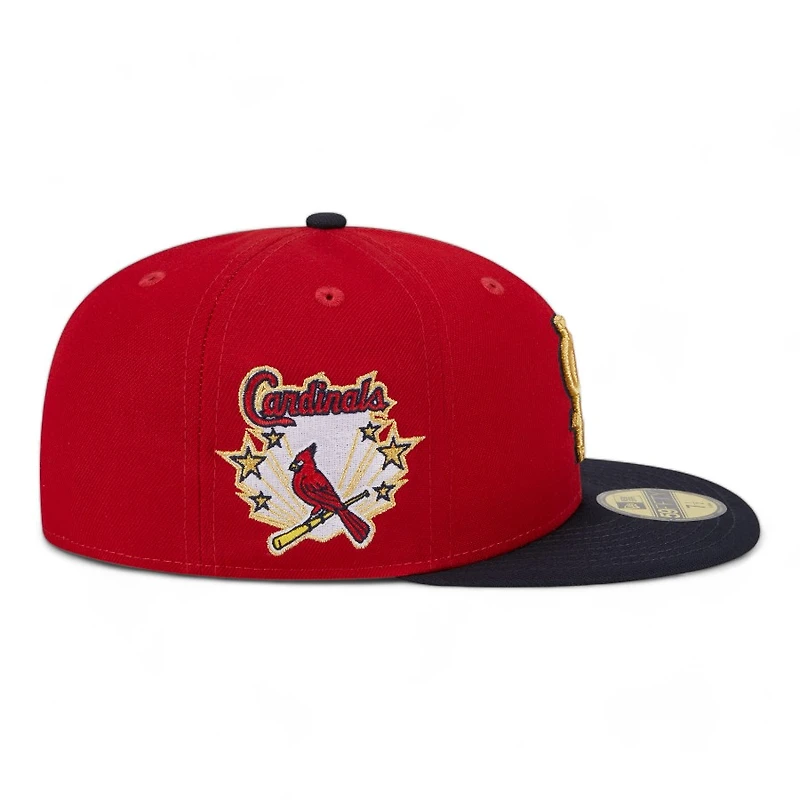 St. Louis Cardinals Red Navy Two Tone Logo Patch Gray Since 1892 UV New Era 59FIFTY Fitted Hat