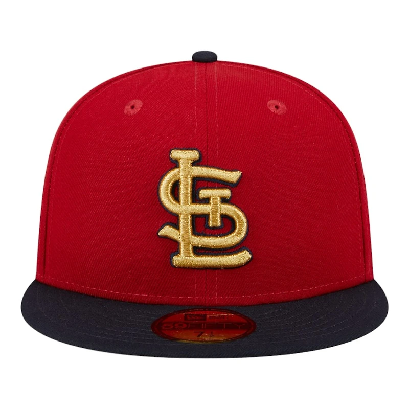 St. Louis Cardinals Red Navy Two Tone Logo Patch Gray Since 1892 UV New Era 59FIFTY Fitted Hat