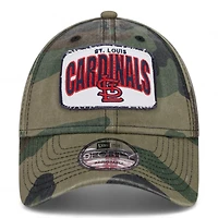 St. Louis Cardinals Camo with Weathered Logo Front Patch New Era 9FORTY Snapback Hat