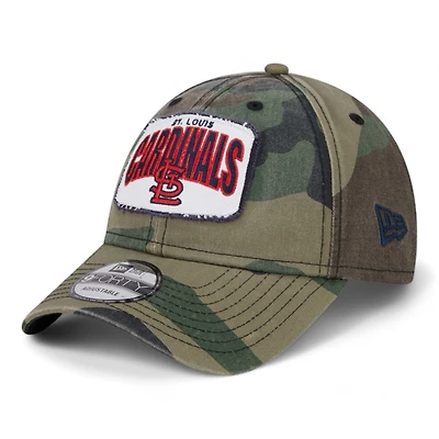 St. Louis Cardinals Camo with Weathered Logo Front Patch New Era 9FORTY Snapback Hat