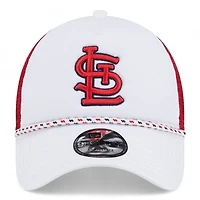 St. Louis Cardinals White and Red with Rope New Era A-Frame 9FORTY Snapback Hat