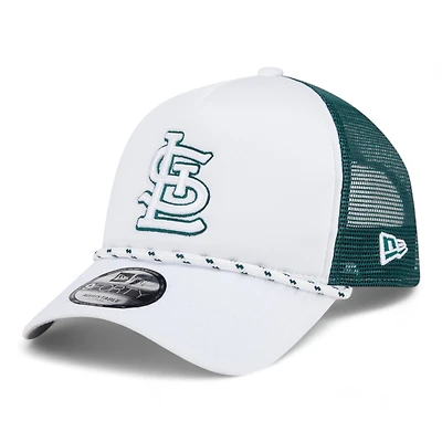 St. Louis Cardinals White and Green with Rope New Era A-Frame 9FORTY Snapback Hat