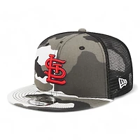 St. Louis Cardinals Gray and Black Camo with Red Logo Gray UV New Era 9FIFTY Snapback Hat