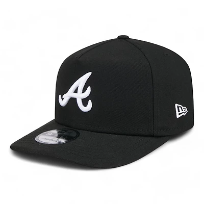 Atlanta Braves Black and White Classic Gray UV New Era A-Frame 9FIFTY Snapback Hat