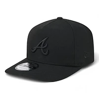 Atlanta Braves All Black Classic Gray UV New Era A-Frame 9FIFTY Snapback Hat