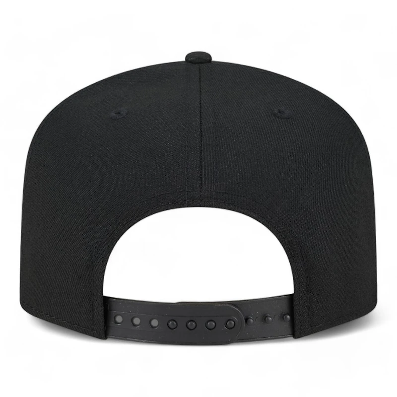 Atlanta Braves All Black Classic Gray UV New Era A-Frame 9FIFTY Snapback Hat