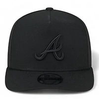 Atlanta Braves All Black Classic Gray UV New Era A-Frame 9FIFTY Snapback Hat