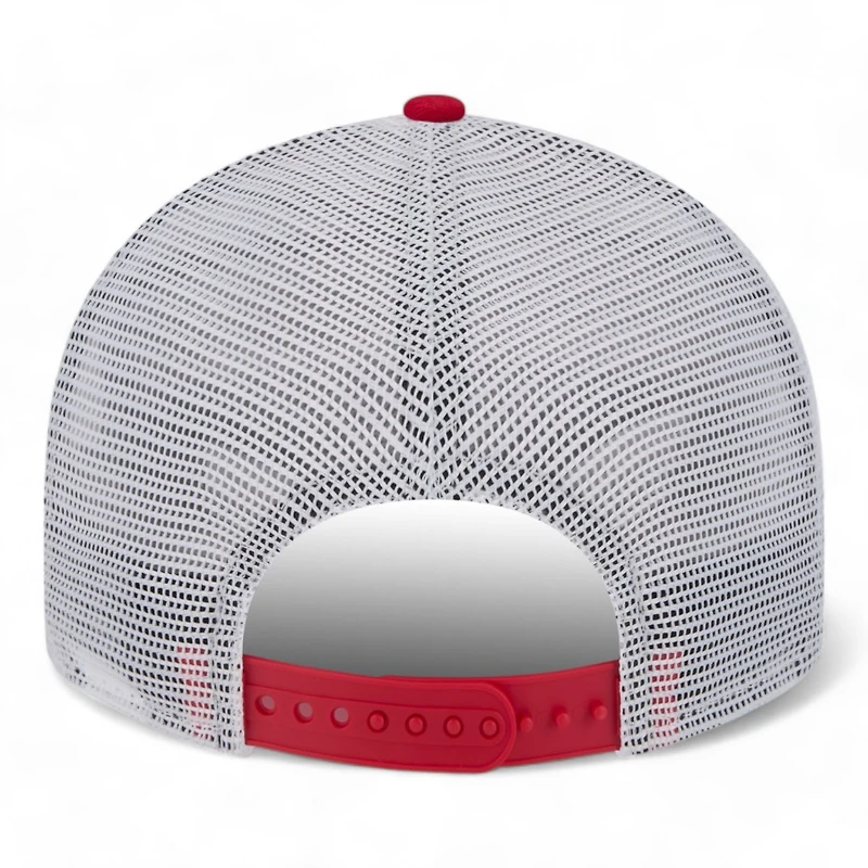 St. Louis Cardinals Red with Leather Stamped Logo Gray UV New Era Low Profile 9FIFTY Snapback Hat