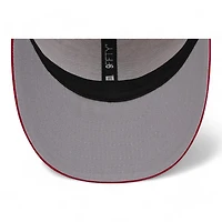 St. Louis Cardinals Red with Leather Stamped Logo Gray UV New Era Low Profile 9FIFTY Snapback Hat