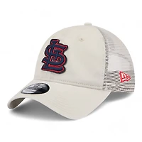 St. Louis Cardinals Cream Mesh Trucker New Era 9TWENTY Snapback Hat