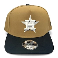 Houston Astros Khaki Brown and Black Two Tone Gray UV New Era 9FIFTY A-Frame Snapback Hat
