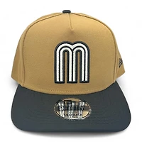 Mexico Khaki Brown and Black Two Tone Gray UV New Era 9FIFTY A-Frame Snapback Hat