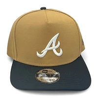 Atlanta Braves Khaki Brown and Black Two Tone Gray UV New Era 9FIFTY A-Frame Snapback Hat