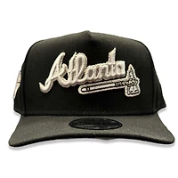 Atlanta Braves Black and Silver 1995 World Series Patch New Era 9FIFTY A-Frame Snapback Hat