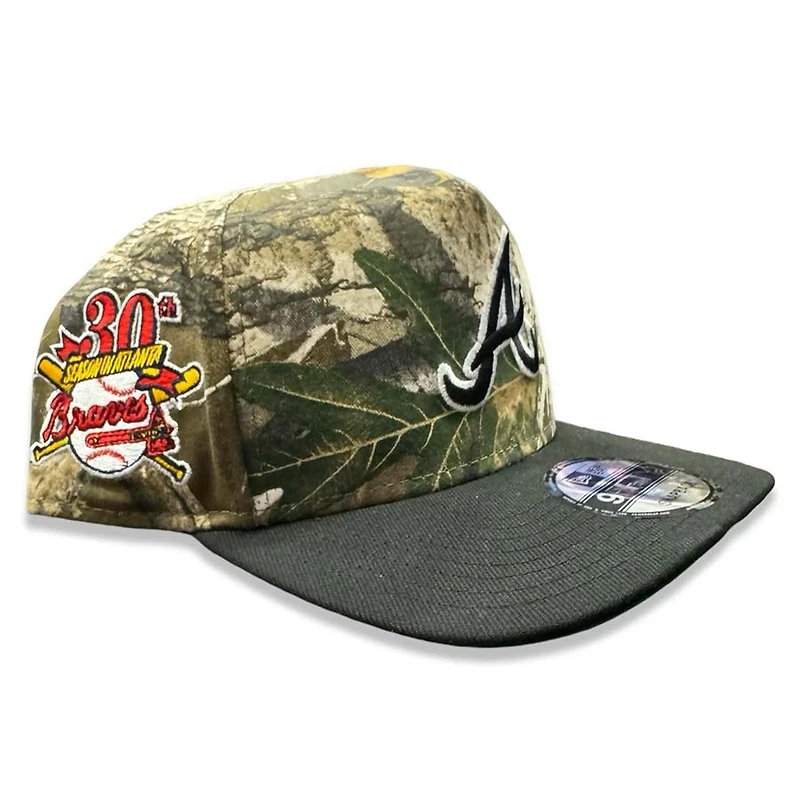 Atlanta Braves Camo Black Two Tone 30th Season Patch New Era 9FIFTY A-Frame Snapback Hat