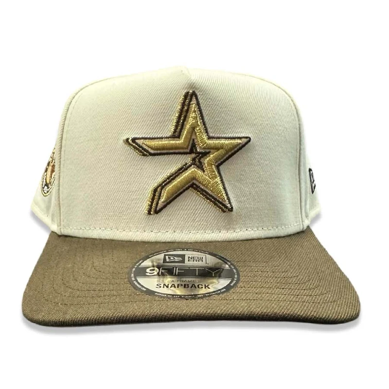 Houston Astros Chrome Brown Two Tone 40th Year Patch New Era 9FIFTY A-Frame Snapback Hat