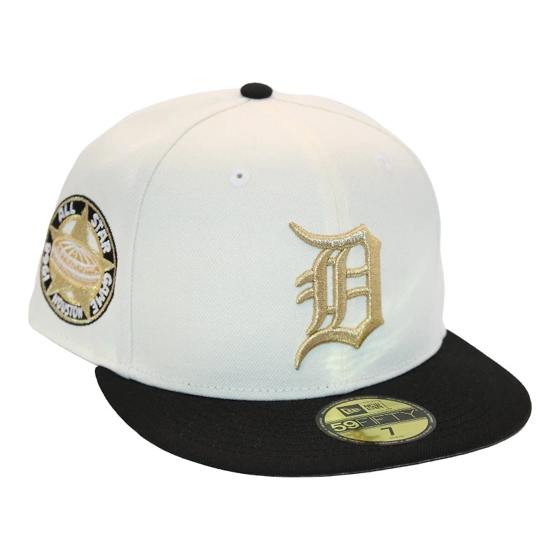 Detroit Tigers Cream and Black "IceTrey Daytons" 1968 All Star Game Patch Gray UV New Era 59Fifty Fitted Hat