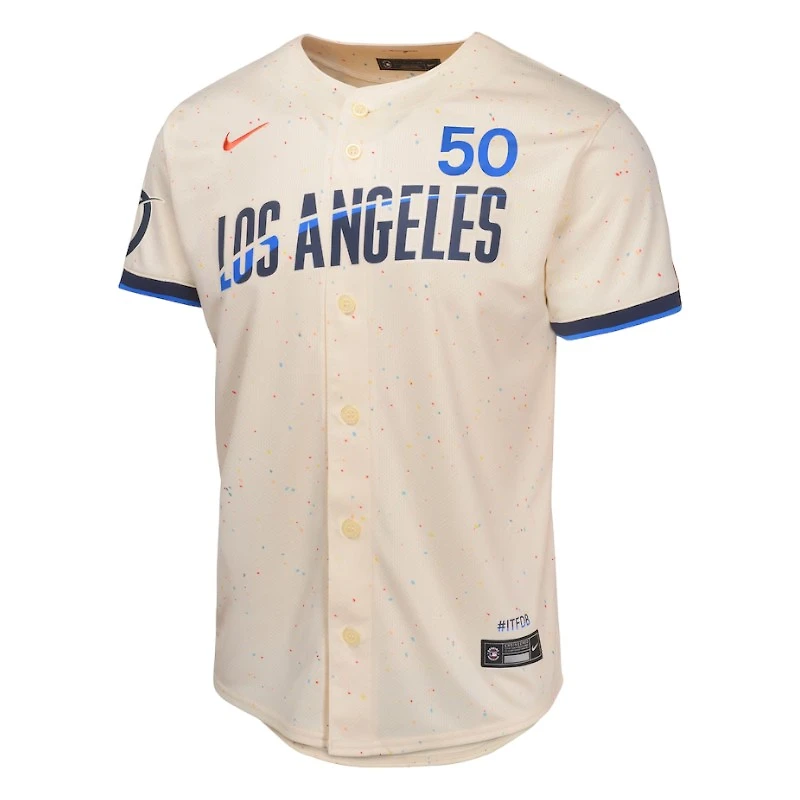 Youth Los Angeles Dodgers Mookie Betts Cream Nike City Connect Limited Player Jersey