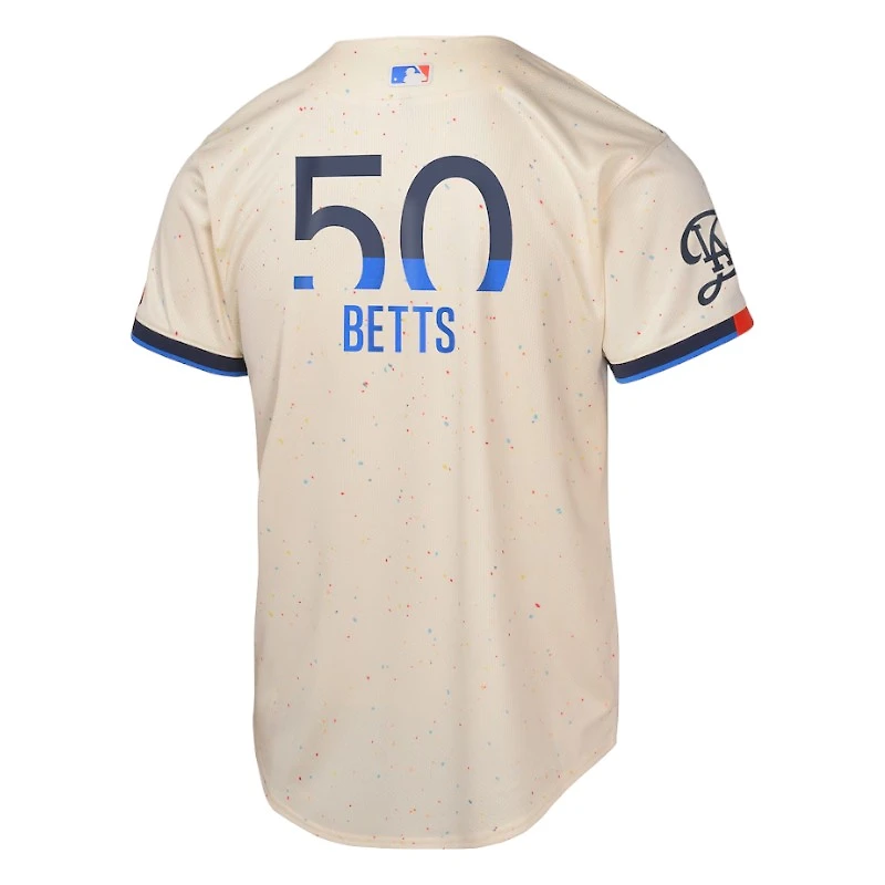 Youth Los Angeles Dodgers Mookie Betts Cream Nike City Connect Limited Player Jersey