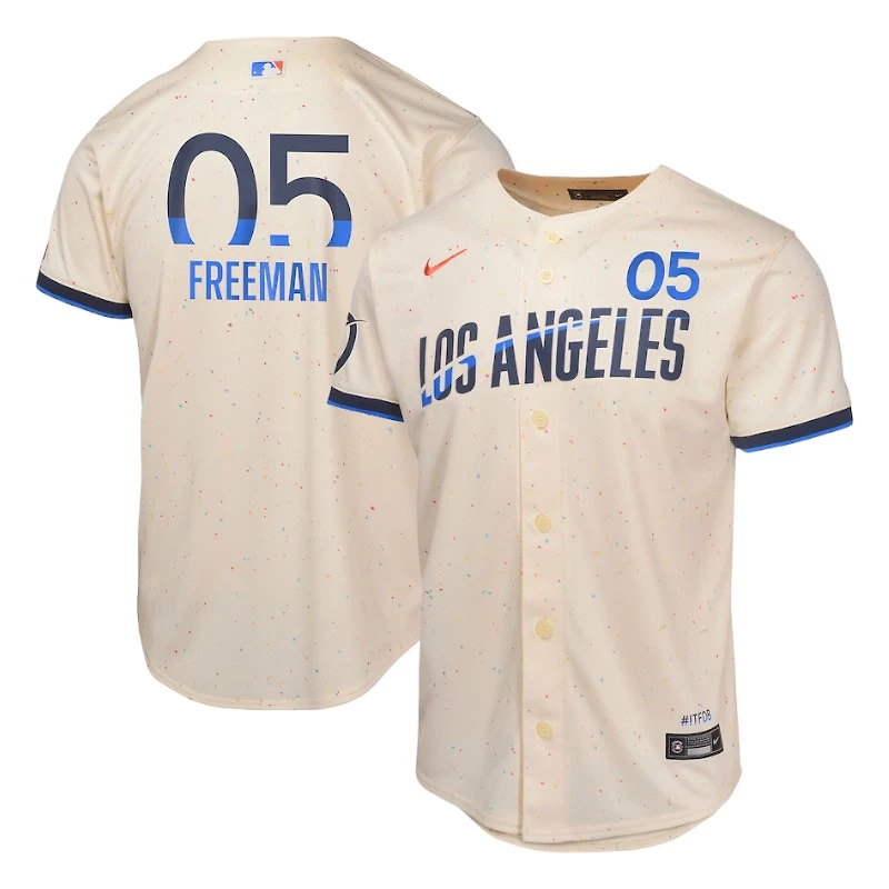 Youth Los Angeles Dodgers Freddie Freeman Cream Nike City Connect Limited Player Jersey