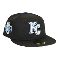Kansas City Royals Black " MRodd DPM Stock Pack" 1998 World Series Patch Gray UV New Era 59Fifty Fitted Hat