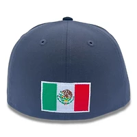 Mexico Graphite and Black with Rose Flag Batterman Gray UV New Era 59FIFTY Fitted Hat