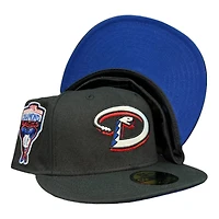 Arizona Diamondbacks Black 1998 Inaugural Patch Royal Blue UV New Era 59Fifty Fitted Hat