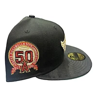 Anaheim Angels Black Camo "NoBattyxBully" 50th Anniversary Patch Green UV New Era 59FIFTY Fitted Hat