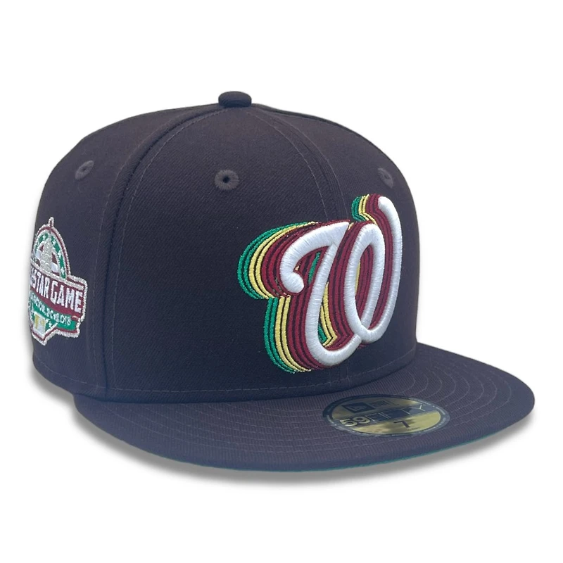 Washington Nationals Brown 2018 ASG Patch Green UV New Era 59FIFTY Fitted Hat