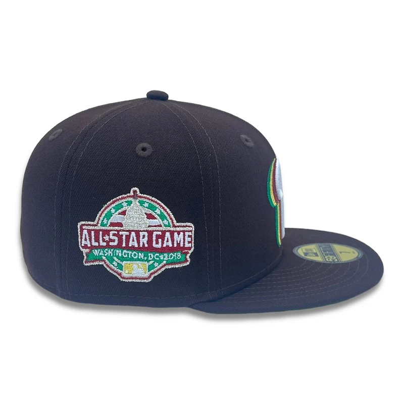 Washington Nationals Brown 2018 ASG Patch Green UV New Era 59FIFTY Fitted Hat