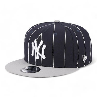 New York Yankees Navy and Gray Pinstripe Gray UV New Era 9FIFTY Snapback Hat