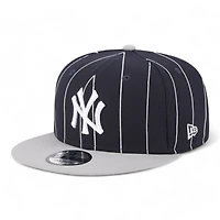 New York Yankees Navy and Gray Pinstripe Gray UV New Era 9FIFTY Snapback Hat
