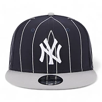 New York Yankees Navy and Gray Pinstripe Gray UV New Era 9FIFTY Snapback Hat