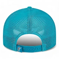 Miami Marlins Teal Trucker Mesh Gray UV New Era Low Profile 9FIFTY Snapback Hat