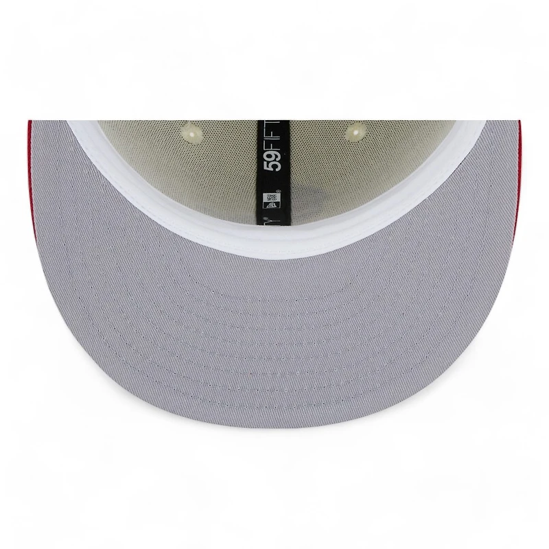 St. Louis Cardinals White and Red Old School Logo 2011 World Series Patch Gray UV New Era 59FIFTY Fitted Hat
