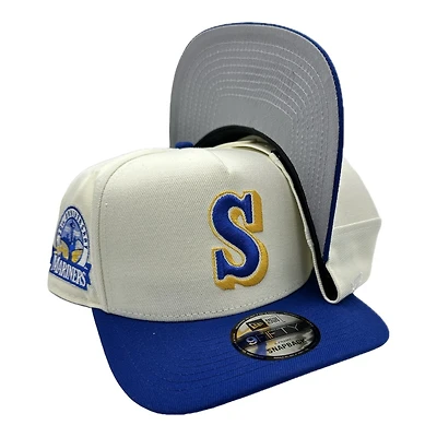 Seattle Mariners Chrome and Royal Blue 30th Anniversary Patch New Era 9FIFTY A-Frame Snapback Hat