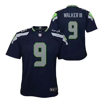 Youth Seattle Seahawks Kenneth Walker III Navy Nike Game Jersey