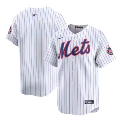 Youth New York Mets White Pinstripe Blank Team Nike Home Jersey