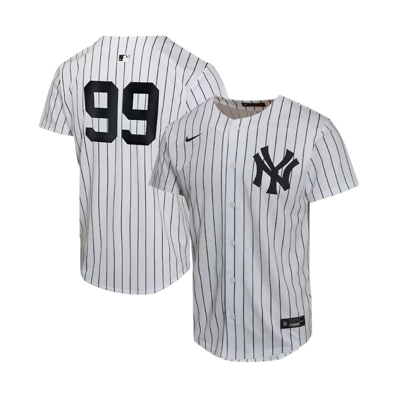 Youth New York Yankees Aaron Judge No Name White Pinstripe Nike Home Jersey