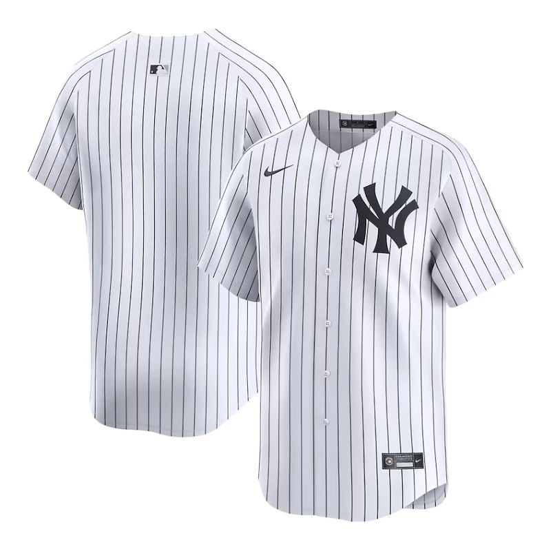 Youth New York Yankees White Pinstripe Nike Blank Team Home Jersey